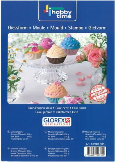 Glorex Cake Small Καλούπι 6pcs για Πηλό / Σαπούνι 4.7x4.7cm