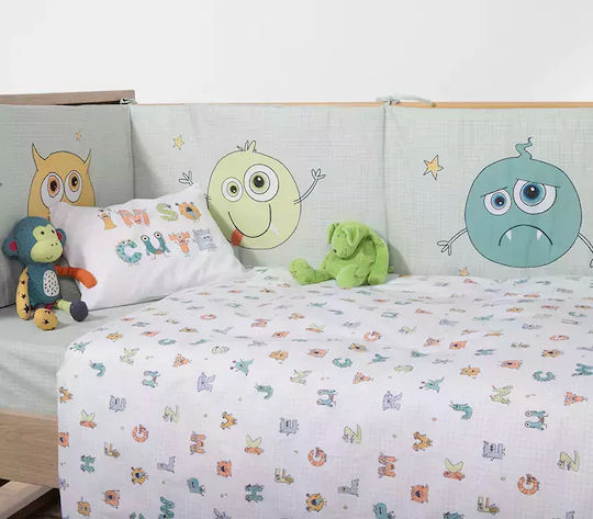 Nef-Nef Homeware Alphabet Monster Πάντα Κλασική Εσωτερική Πράσινη 40x187cm