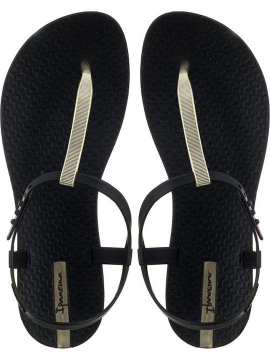 Charm V Sandals Style Flip Flops in Black Color