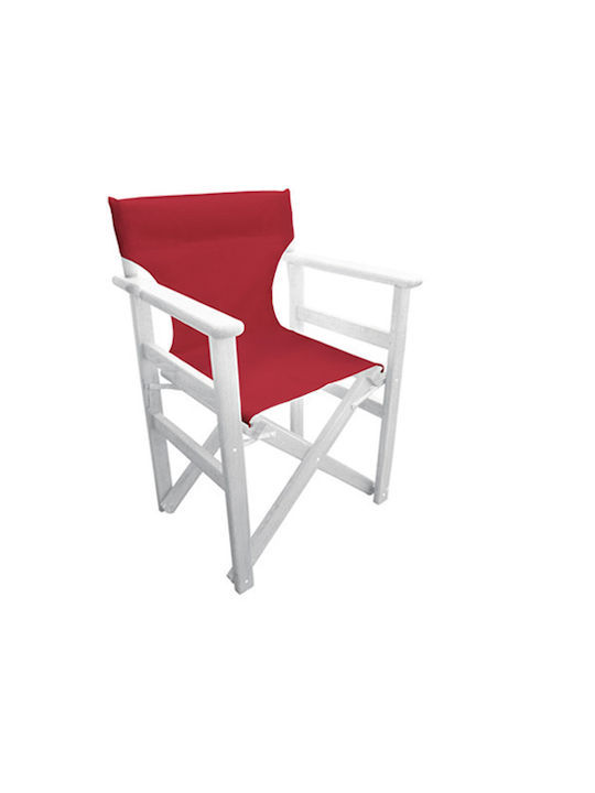 Director's Chair Wooden 5247 G + Red 2pcs 45x40x45cm