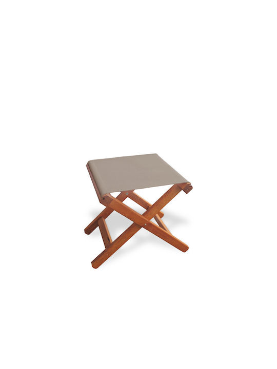 Director's Chair Wooden + Beige 68x51x87cm
