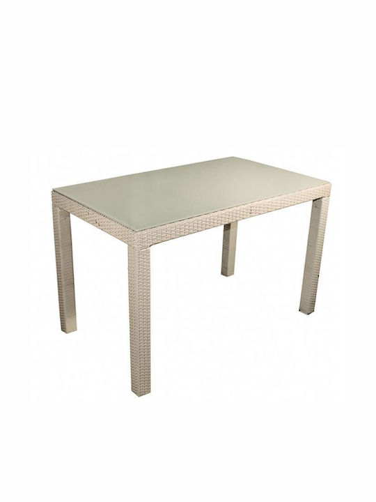 Masa Bar pentru spații exterioare Aluminiu Mo-032 Ecru 160x90cm