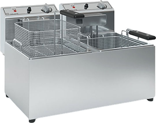TzeTHan Electric Fryer Double 6.4kW Capacity 2x7lt 57x39x38cm 230V