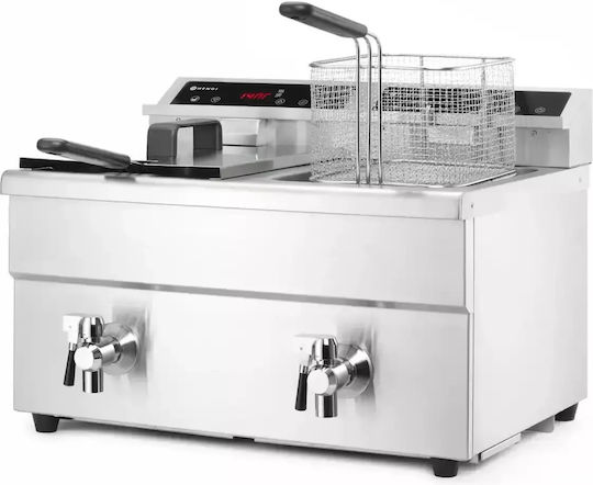 Hendi Electric Fryer Double 7kW Capacity 2x8lt 58x48.5x40.6cm