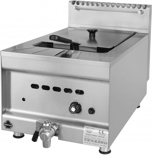 Sergas Fritteuse Gas 7kW Kapazität 10Es 37.5x65x44cm GF10