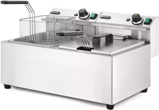 Hendi Electric Fryer Double 7kW Capacity 2x8lt 60.5x46x35cm