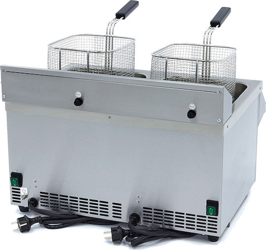 Lappas Elektrische Fritteuse Doppel 3.5kW Kapazität 2x8lt 58x50x41cm