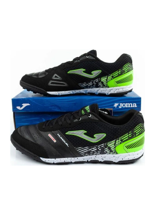 Joma Mundial Ποδοσφαιρικά Παπούτσια με Σχάρα TF Μαύρα