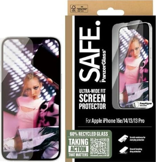 Safe By Panzerglass Screen Protector Iphone 17e 16e 14 13 13 Pro Ultra-wide Fit W Aligner