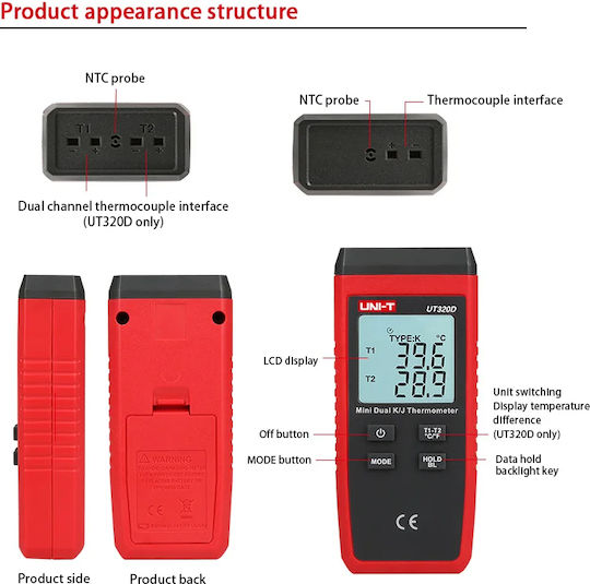 Uni-T Digital Termometru UT320D