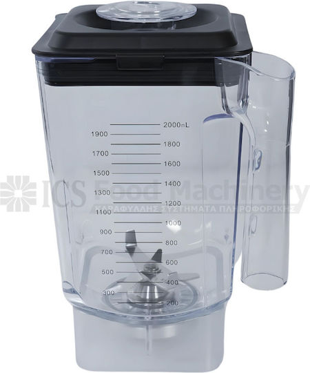 Dynamic Commercial Blender 2kW Black with Jug Capacity 2lt 19.6x22.8x44.4cm