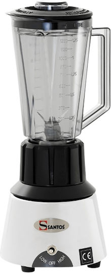 Santos No 33 Commercial Blender 0.6kW Chrome Silver with Capacity of Jug 1.25L 18x18x42cm