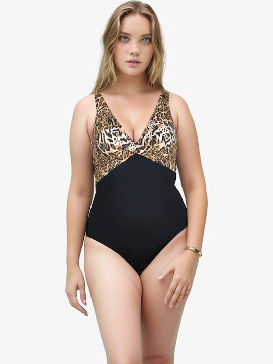 Costum De Baie Întreg Cu Căptușeală Ușoară Animal Print Leopard