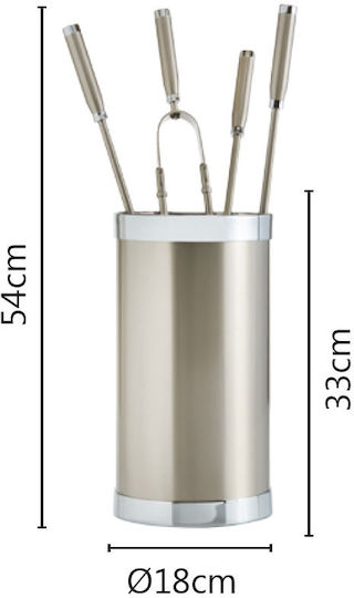 Oro Matte Kaminwerkzeug-Eimer Zogometal K10-1200