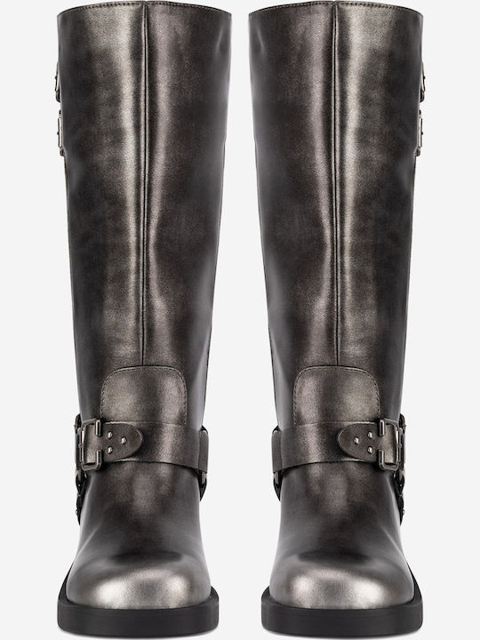 Damenstiefel Silber