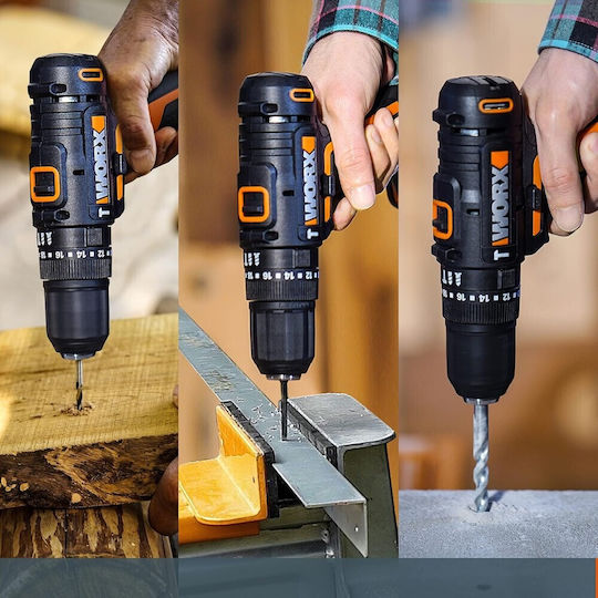 Worx Κρουστικό Δραπανοκατσάβιδο Μπαταρίας 20V 2x2Ah