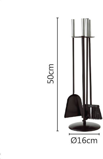 Zogometal Fireplace Tool Set with Stand Holder Olive coffee