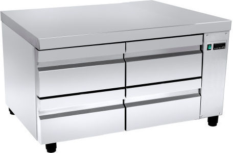 Niki Inox Werkbank-Kühlschrank ohne Kompressor H64xB105xT70cm