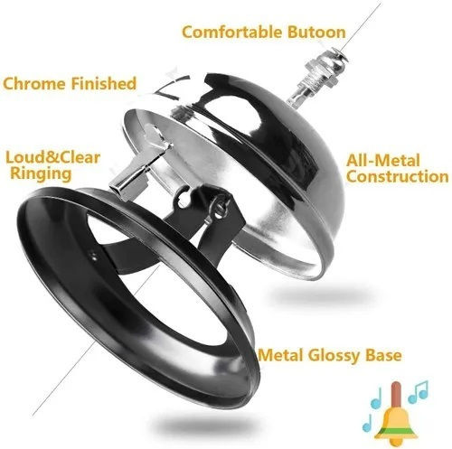 Metallic Bell for Hotel Reception 1pcs