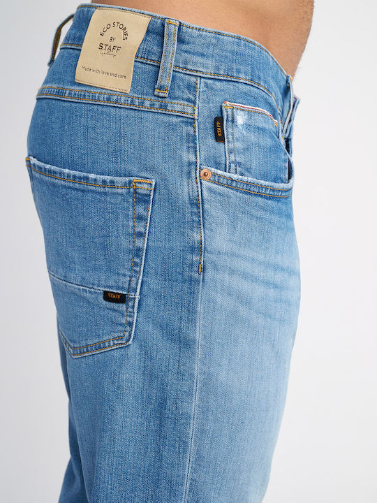 Nollan Men's Jeans Pants Elastic with Slim Fit Blue