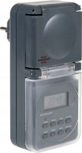 Brennenstuhl Digital Timer Socket Daily / Weekly with Random Programming Option Outdoor IP44