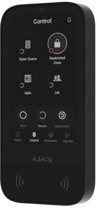 Ajax Systems Keypad Touchscreen Πληκτρολόγιο Συναγερμού Αφής σε Μαύρο Χρώμα