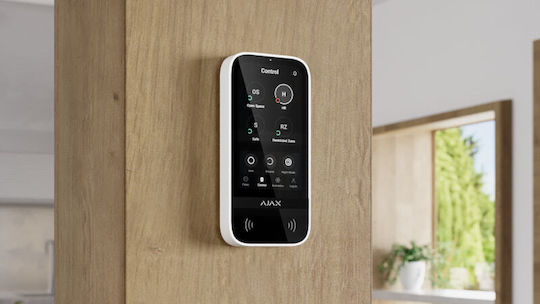 Ajax Systems Keypad Touchscreen Πληκτρολόγιο Συναγερμού Αφής σε Μαύρο Χρώμα