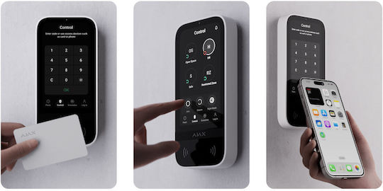 Ajax Systems Keypad Touchscreen Πληκτρολόγιο Συναγερμού Αφής σε Μαύρο Χρώμα