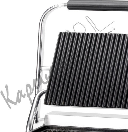 Karni Commercial Sandwich Maker with Ribbed Top and Ribbed Bottom 2200W