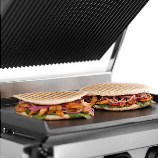Bartscher Profesional Sandwich Maker cu Suprafețe Netede cu Suprafețe Ondulate 2200W