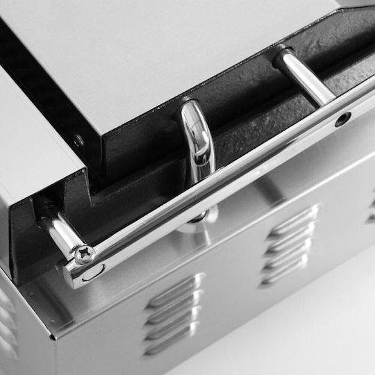 Dynamic Commercial Double Sandwich Maker with Ribbed Top and Flat Bottom 3600W