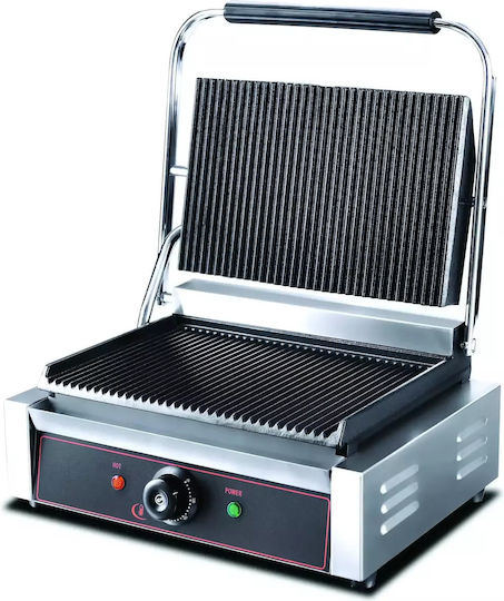 Karamco Commercial Sandwich Maker with Cast iron Ribbed Top and Ribbed Bottom 2200W