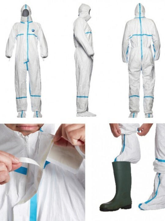 Tyvek Φόρμα Ολόσωμη Μιας Χρήσης Classic Plus Φόρμα Μιας Χρήσης Τύπου 4
