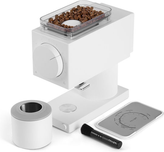Fellow Ode Brew Grinder Coffee Grinder On Demand 140W with Bean Hopper Capacity 80gr White