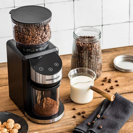 Rommelsbacher Coffee Grinder On Demand 200W with Bean Hopper Capacity 220gr