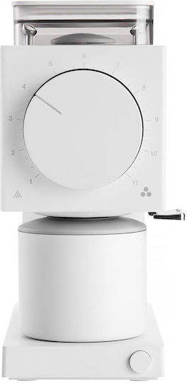 Fellow Ode Brew Grinder Coffee Grinder On Demand 140W with Bean Hopper Capacity 80gr White