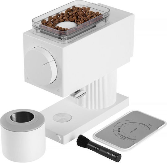Fellow Ode Brew Grinder Coffee Grinder On Demand 140W with Bean Hopper Capacity 80gr White