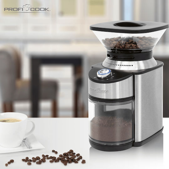 Profi Cook Coffee Grinder On Demand 200W with Bean Hopper Capacity 230gr
