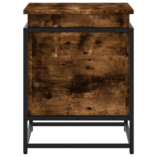 Vidaxl Storage Box Smoked Oak Brown Lid
