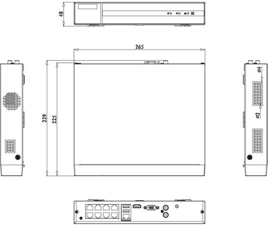 Hikvision Sistem de Supraveghere 4 Camere Camere IP 4MP cu Recorder NVR