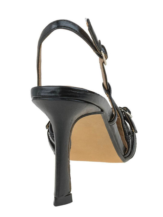 Heels with Strap & High Black Heel