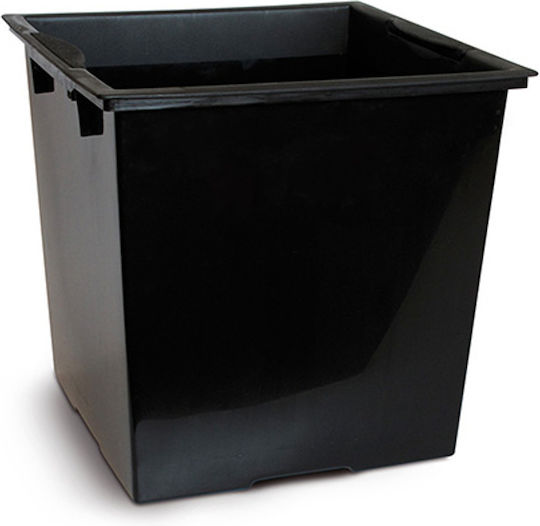 Atmosphera Natura Tetra Self-Watering Plastic Black Planter 36x36x34cm
