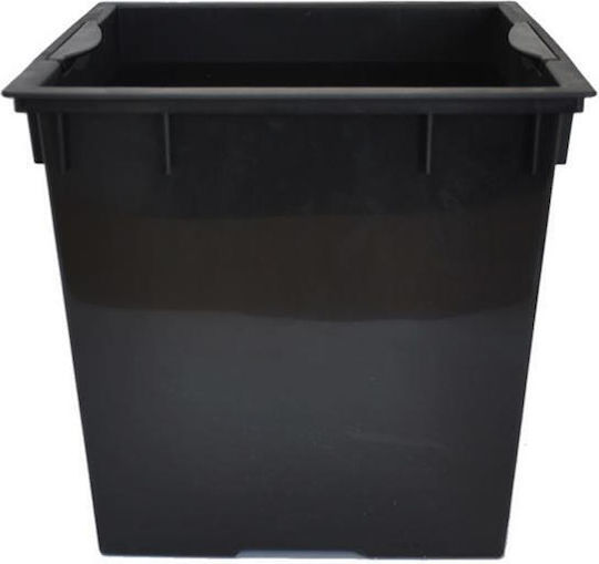 Atmosphera Natura Tetra Self-Watering Plastic Black Planter 36x36x34cm