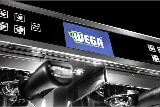 Wega Urban EVD Total Matt Black Επαγγελματική Μηχανή Espresso με 2 Group Π80xΒ60xΥ59cm