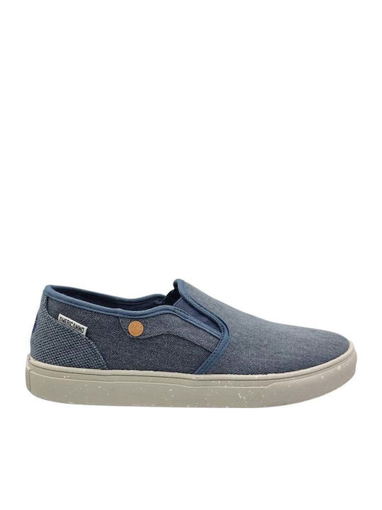 Πάνινα Ανδρικά Slip-On Μπλε