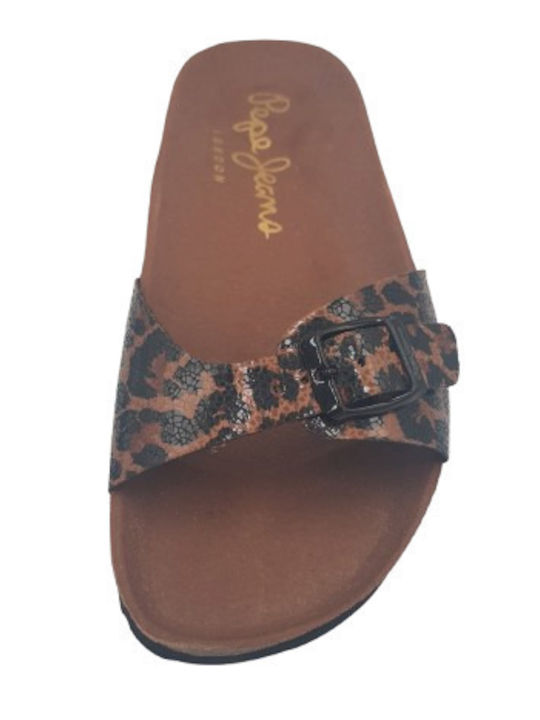 Women's Flat Sandals in Brown Color