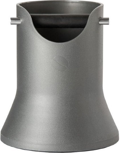 Crema Pro Large Knock Box Container from Silicone and Plastic 15.8x15.8x17.5cm Gray