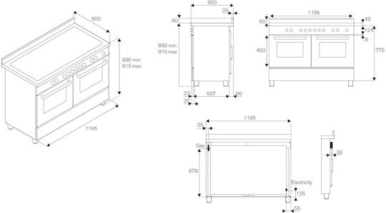 Bertazzoni 5i 2e Commercial Restaurant Range