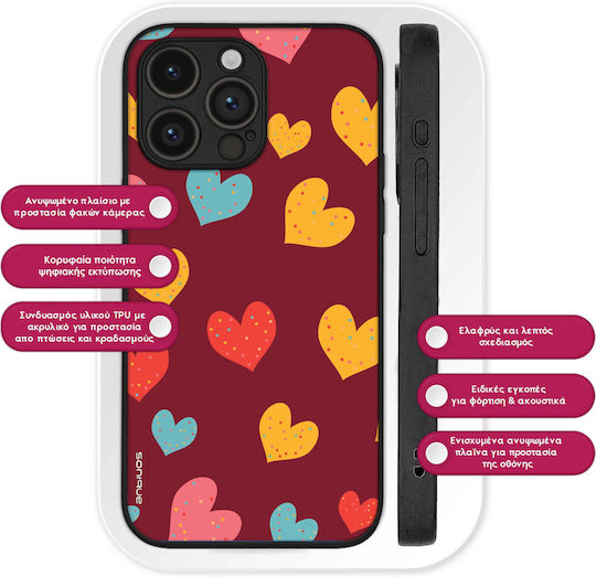 Θήκη Sonique Heart Series Oneplus 10 Pro 5g Μπορντώ