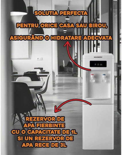 Hausberg Inox Bottle Floor Standing Water Cooler with Cold Water Flow 1.5lt/h